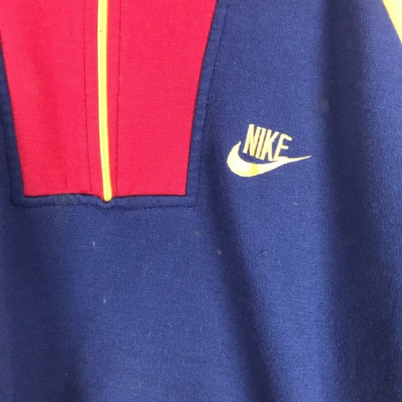 Vintage 1970s Nike Swoosh Quarter Zip Sweatshirt - Picture 6 of 8